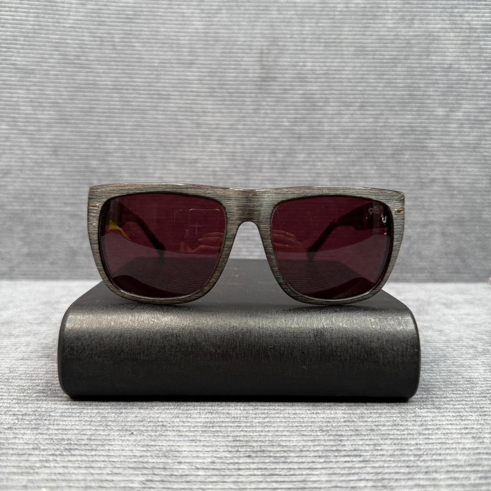 Chilli‎ Beans Brazilian Square Y2k Sunglasses Grey Wood Grain Texture OC.CL.1349